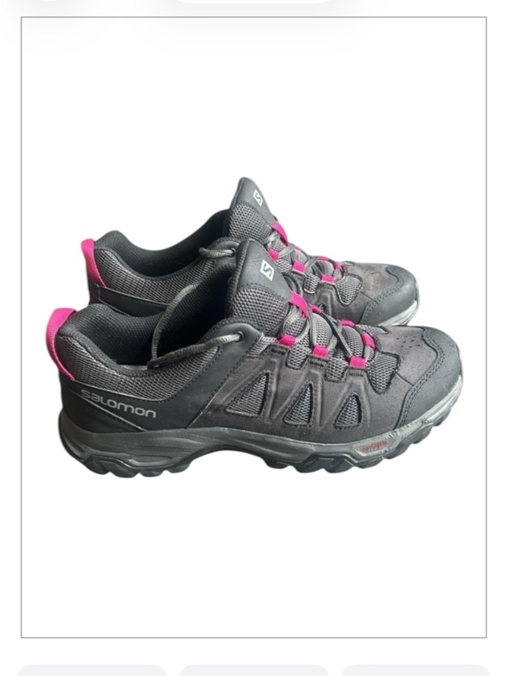 Salomon Contagrip Ortholite Hiking Trail Shoes Black Sneakers Women’s Size 9.5
